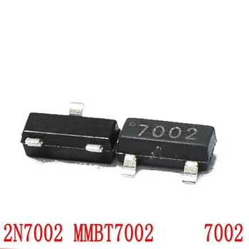 100 шт./лот SMD транзистор 2N7002 silk screen 702 7002 SOT-23 MOS полевая трубка