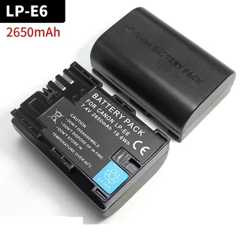 2650 мАч LP-E6 Lp-e6 Lp-e6nh Аккумулятор для Canon Battery EOS 5D Mark IV 5D2 5DS R Mark II 2 III 3 6D 60D 60Da 7D 7D2