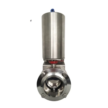 4-дюймовый водяной клапан из пищевой нержавеющей стали ss316l санитарный пневматический дроссельный клапан
