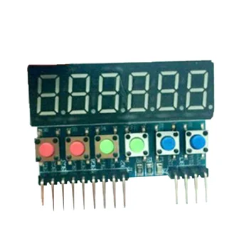 6-значный модуль светодиодного дисплея TM1637 с кнопочным переключателем для светодиодной индикаторной платы Arduino