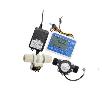 DN25 Цифровой дисплей Регулятор расхода воды Датчик расхода воды Электромагнитный клапан Используется для контроля и отображения расхода жидкости
