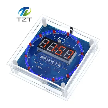 DS1302 Вращающийся Светодиодный Дисплей Будильник Электронные Часы Модуль DIY KIT Светодиодный Индикатор Температуры