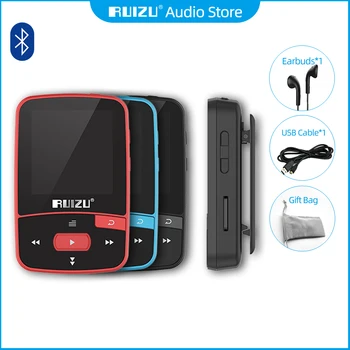 RUIZU X50 Bluetooth MP3 MP4 Плеер Мини-Клип Спортивный Музыкальный Плеер Поддержка Шагомера FM-радио Электронная Книга Диктофон Видео TF Карта