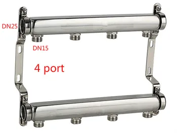 Водораспределительный коллектор DN25 для системы теплого пола (3-6 отверстий) Аксессуары для системы подогрева пола 1/2 pex