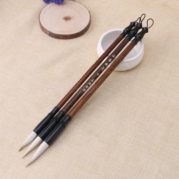 Высококачественные кисти для китайской каллиграфии, ручка для шерсти и шерсти ласки, кисть для письма, пригодная для учащихся школы