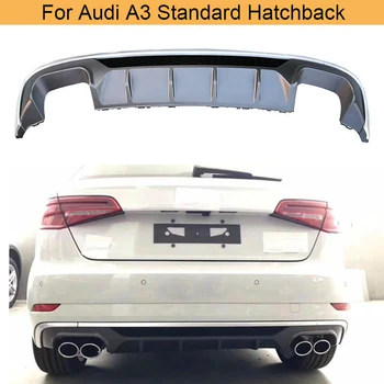 Диффузор заднего бампера автомобиля, спойлер для Audi A3 Standard Hatchback, 2 двери, 2017-2019 Аксессуары для задних губ, четыре выхода