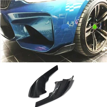 Для BMW 2 Серии F87 M2 Coupe 2-Дверные Разветвители передних губ из настоящего углеродного волокна, клапаны фартука 2016 2017 2018 2019 Автомобильные Аксессуары