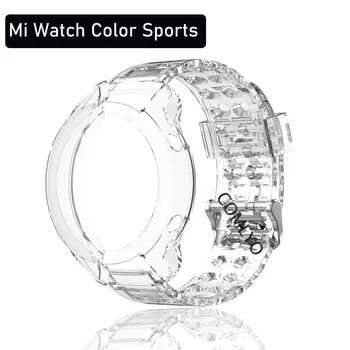 Для Xiaomi mi watch Цветной спортивный ремешок TPU Мягкая лента Прозрачная лента Прозрачный браслет XMWTCL02 Чехол TPU Защитная оболочка