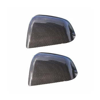 Для модели 3 /Y Защитный чехол для зеркала заднего вида, Черненый углепластиковый аксессуар, декоративный, ярко-черный