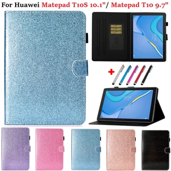 Для планшета Funda Huawei Matepad T10s T10 Case AGS3-L09 Чехол-бумажник 10,1 Bling для Huawei Matepad T10 T 10 9,7 