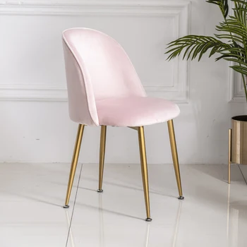 Европейский Обеденный стул в скандинавском стиле, Кухонный Розовый Стол для гостиной, Дизайнерский стул для дома, Шезлонги для комнаты для взрослых, Мебель для интерьера салона