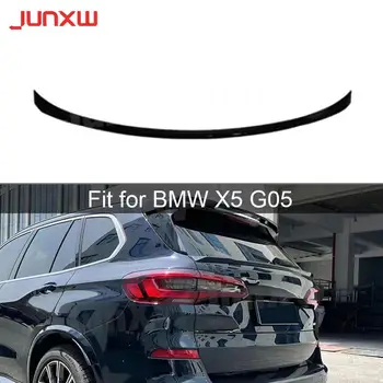 Задний средний спойлер из углеродного волокна для BMW X5 G05 2019 + автомобильный стайлинг ABS Глянцевый черный задний спойлер автомобиля