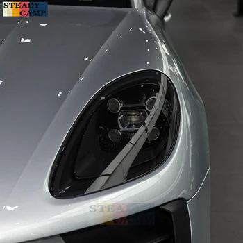 Защитная Пленка Для Автомобильных Фар Задний Фонарь Дымчато-Черного Оттенка Виниловая Наклейка TPU Для Porsche Macan S GTS Turbo 2018 2019 2020 2021