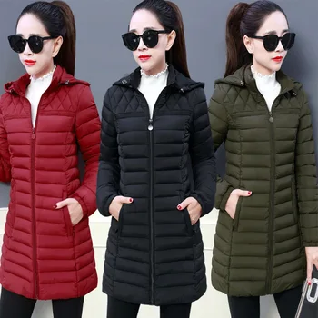 Зимняя корейская версия нового хлопкового платья, женская модная хлопковая куртка средней длины, женская теплая куртка, женская кроватка