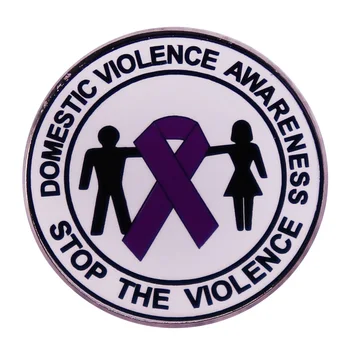 Значок с предупреждением о домашнем насилии 