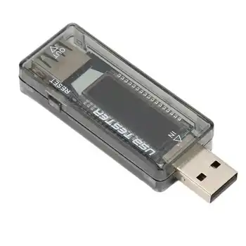 Измеритель Зарядного Устройства USB с ЖК-Дисплеем Прозрачный Портативный Тестер Текущего Напряжения Зарядки 3,5-20V 0-3.3A для ПК