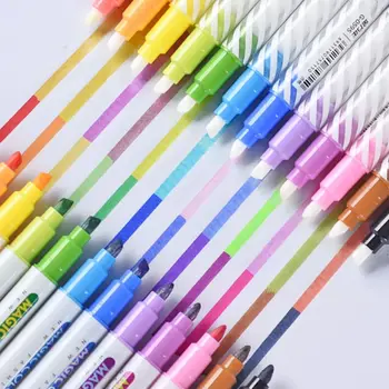Канцелярские принадлежности Magic Paint Ручка для изменения цвета, ручка для обесцвечивания рисунка, Флуоресцентный маркер, инструменты для рисования, набор ручек-маркеров