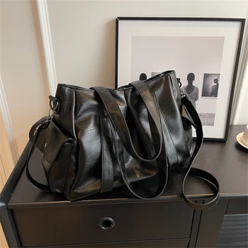 Кожаная женская сумка через плечо большой емкости, роскошные дизайнерские кошельки и сумочки для женщин, сумка-мессенджер, высококачественная сумка через плечо