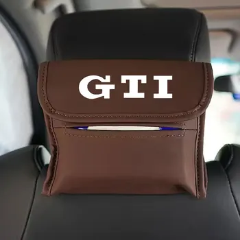 Кожаный автомобильный солнцезащитный козырек, коробка для салфеток на заднем сиденье, хранение в салоне автомобиля для Golf GTI 4 5 6 7 MK4 MK5 MK7 Car