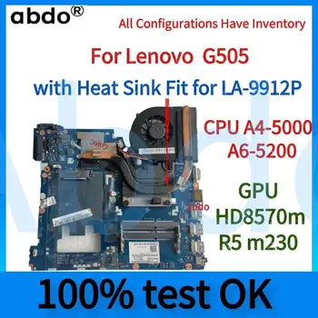Материнская плата LA-9911P.Для материнской платы ноутбука Lenovo Ideapad G505. Процессор A4-5000 + графический процессор HD8570m/R5 m230 с радиатором Подходит для LA-9912P