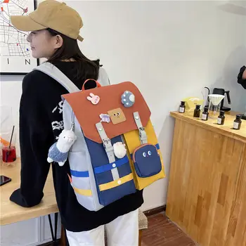 Модный школьный рюкзак Большой емкости, женский рюкзак для старшеклассников, Сумки для повседневного отдыха 2023, Регулируемый по плечу рюкзак