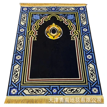 Мусульманский молитвенный коврик Madream, Золотой бриллиантовый бархат, пылезащитный, не требующий ухода ковер для гостиной, ковры для исламского богослужения, противоскользящий коврик