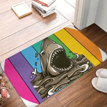 Мягкий коврик с 3D-принтом Shark для ванной комнаты, кухонного коврика, домашнего коврика, Пылезащитных ковриков