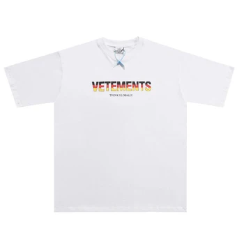 Новая дизайнерская футболка Vetements, флаг Страны, Логотип, буквенный принт, хип-хоп Мужская И женская летняя футболка с коротким рукавом
