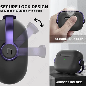 Новый чехол-держатель для мобильного телефона enjoy music для AirPod Pro 2 с надежным замком и брелоком для ключей, противоударные защитные чехлы для Air Pods Pro