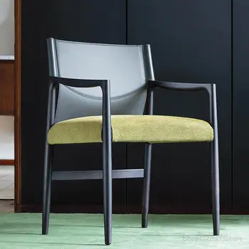 Обеденные стулья на ножках из черного дерева, Роскошный Антиквариат, Эргономичные Банкетные Обеденные стулья, Дизайнерская мебель для отдыха взрослых