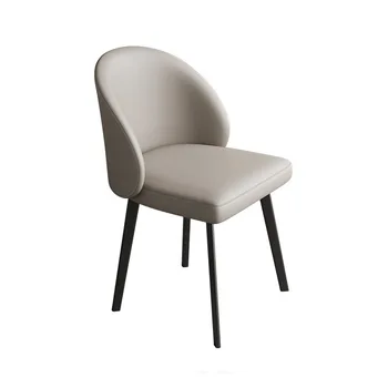 Обеденный стул Домашний с современным простым легким роскошным дизайнерским стулом кремового цвета, гостиничный стол для переговоров, минималистичный стул