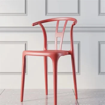 Обеденный стул из скандинавского пластика, простая бытовая спинка стула для взрослых, современный стол для книг и стул для молочного чая, стул для отдыха, косметика