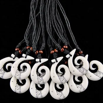Оптовая продажа 12шт крутых мужских женских подвесок для серфинга на рыболовных крючках, ожерелья, ожерелья koru из Новой Зеландии MN622