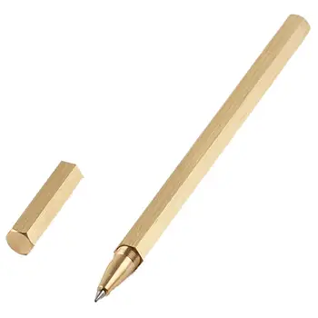 Роскошная шариковая ручка с шестигранным корпусом, черная чернильная роликовая ручка с острием 0,5 мм для мужчин и женщин, подарок для профессионального руководителя.