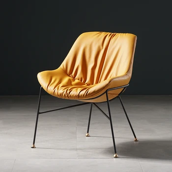 Современные дизайнерские обеденные стулья, Эргономичный Портативный кожаный мобилизатор, кресло-трон, Офисный салон Sillas De Comedor Furniture T50CY