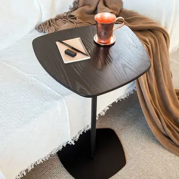 Современный простой приставной столик, приставной столик для дивана, прикроватные столики для чтения, Журнальный столик из массива дерева, Маленький столик на балконе