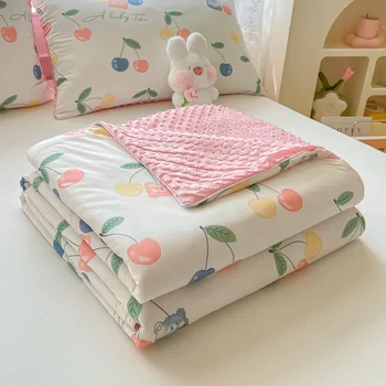 Стеганое одеяло Летние Моющиеся хлопчатобумажные одеяла с кондиционером Мягкое тонкое одеяло Детское Одеяло на кровать Комфортное текстильное покрывало