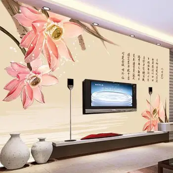 стереоскопические обои beibehang Современный минималистичный тип настенной живописи lotu TV background обои на заказ papel de parede