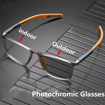 Фотохромные очки для близорукости, блокирующие синий свет, унисекс в оправе TR90, спортивные очки с оптическим прицелом ближнего действия с диоптриями от 0 до-4.0