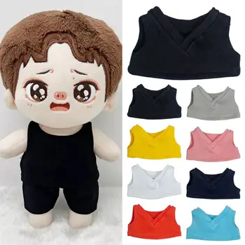 Хлопковая блузка с V-образным вырезом для куклы длиной 20 см, повседневная мини-одежда для куклы Idol с хлопковой набивкой, толстовка, аксессуары для кукол