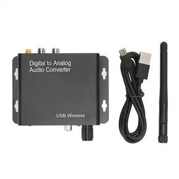 Цифро-аналоговый преобразователь звука Высокоинтегрированный DC5V2A стерео преобразователь звука Bluetooth для домашнего кинотеатра черный
