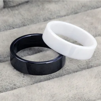 Черно-белое керамическое кольцо для женщины, мужское модное кольцо, кольцо для пары, индивидуальный дизайн