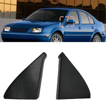 Черный ABS 1 Пара Накладка Дверного Зеркала Крепление Панели Треугольника Подходит для Golf -Jetta -GTI GLI MK2 191837993 191837994