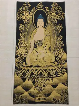 Шакьямуни черное золото семья Тан черная Танка гостиная крыльцо декоративная роспись новый Китайский Тибет