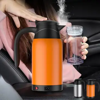 Электрический чайник Smart Car Портативный цифровой дисплей Чашка для кипятка из нержавеющей стали для автомобильных электроприборов
