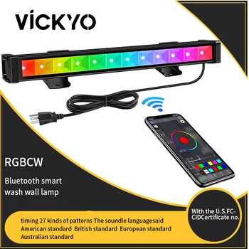 VICKYO Smart Wall Washer Bluetooth Голосовое Управление RGBCW Атмосферный Ночник Работа С Alexa Для Спальни Игровой Комнаты Гостиной
