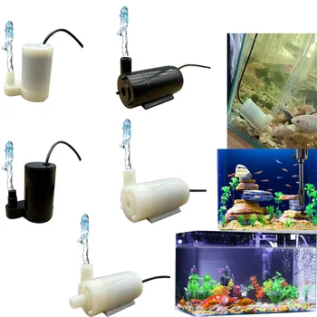 Миниатюрный погружной водяной насос постоянного тока 3 В 5 В, аэрационный насос для водных животных, подходит для аквариумов, фонтанов, гидропоники