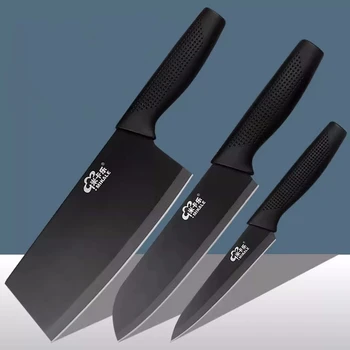 Набор кухонных ножей из нержавеющей стали Бытовой инструмент для приготовления пищи Слайсер тесак Santoku Ножи шефповара для очистки овощей Фруктовый нож