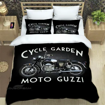Наборы постельных принадлежностей с принтом мотоцикла Guzzi изысканный набор постельных принадлежностей, пододеяльник, стеганое одеяло, комплект постельных принадлежностей, роскошный подарок на день рождения
